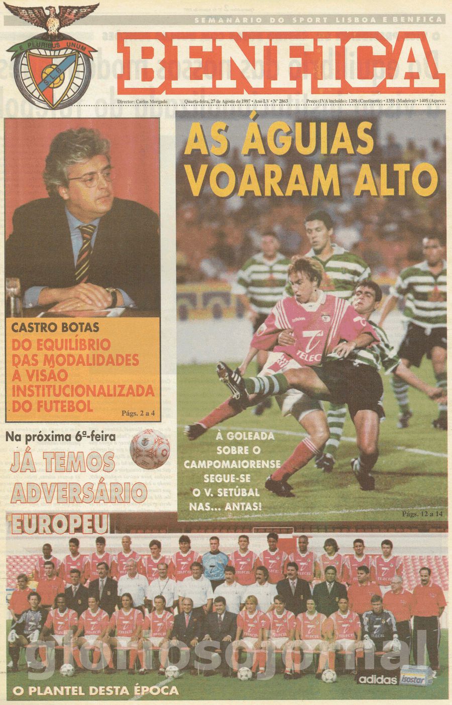 jornal o benfica 2863 1997-08-27